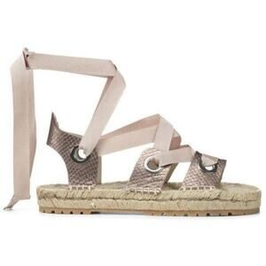 Donald Pliner Esther Leather Espadrille Sandal 10 Copper Metallic Snake